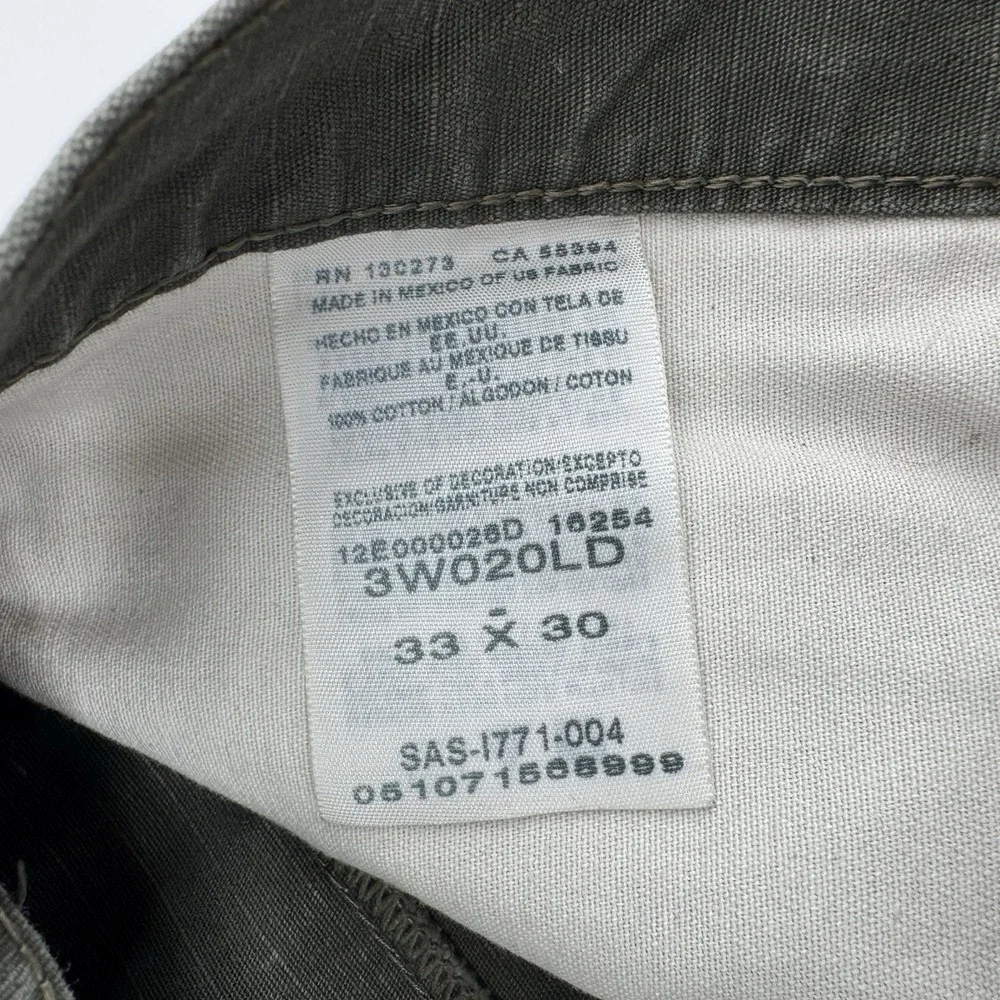 Men's‎ Olive Wrangler Ripstop Cargo Pants Drab Vintage Military Style 31x29